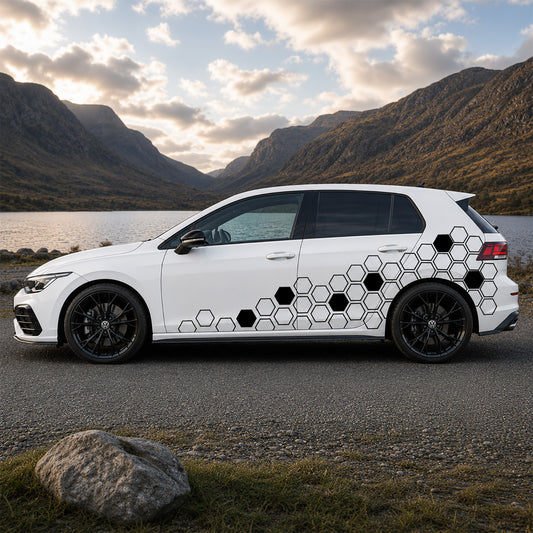 VW Golf Hexagon Mix Side Graphics