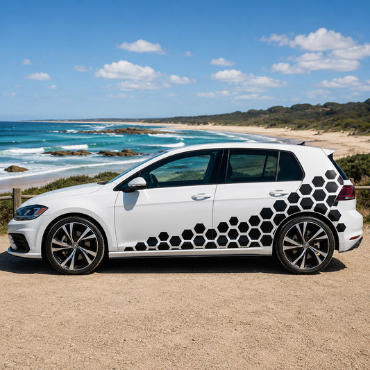 VW Golf Hexagon Fill Side Graphic