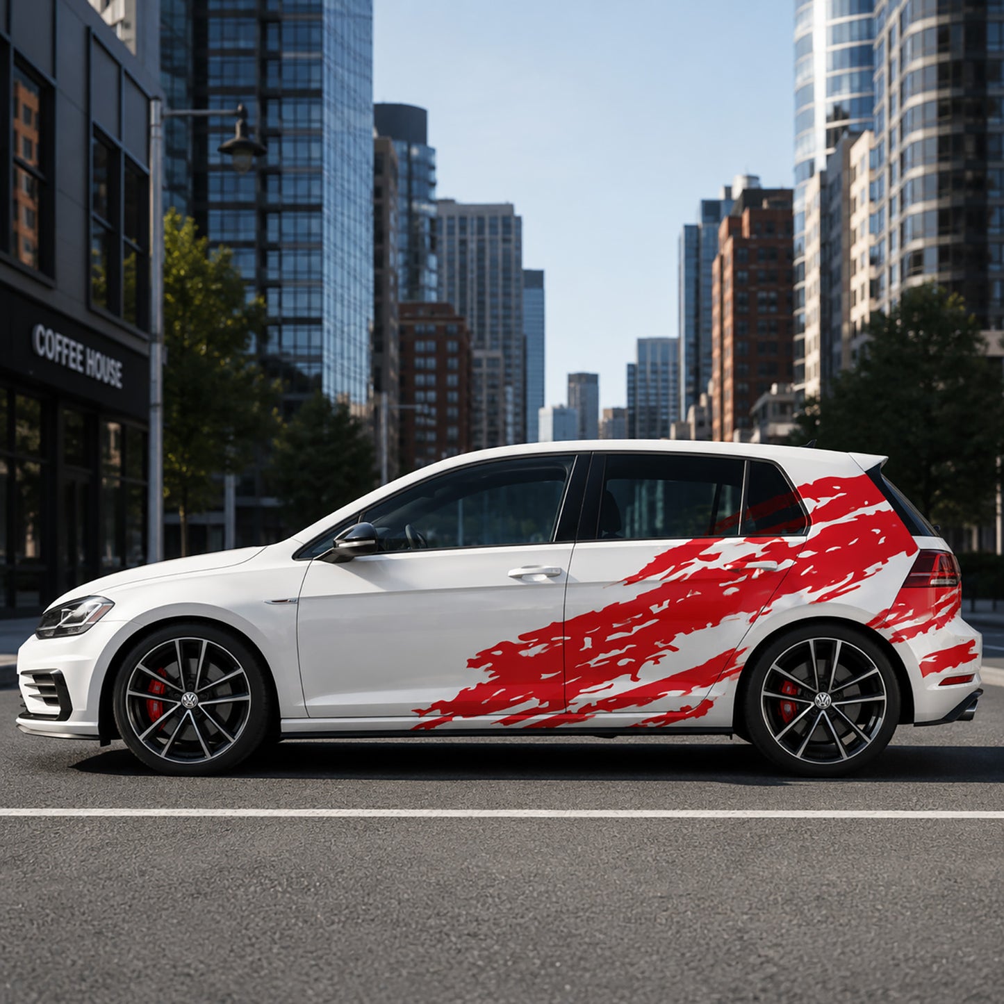 VW Golf Paint Splash Side Graphic