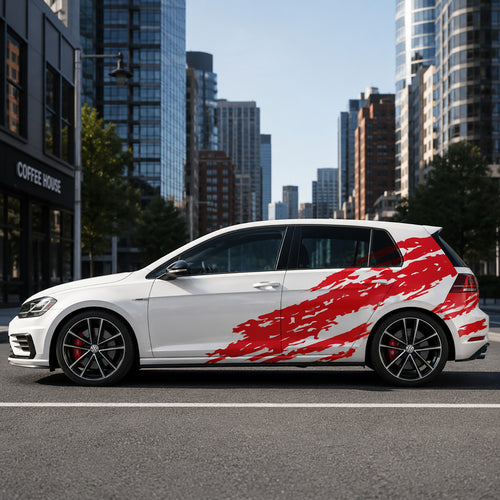 VW Golf Paint Splash Side Graphic