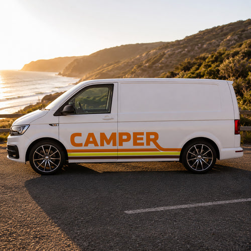 Retro CAMPER VW Graphics – Vintage Side Stripe Decals