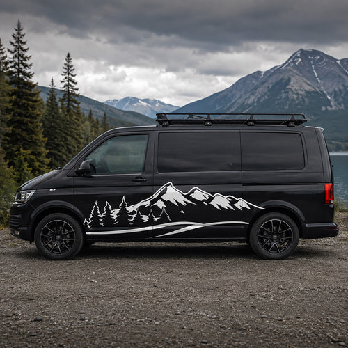 Mountain Forest VW Camper Graphics – Adventure Side Decals
