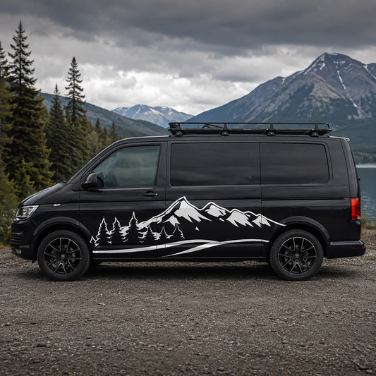 Mountain Forest VW Camper Graphics – Adventure Side Decals