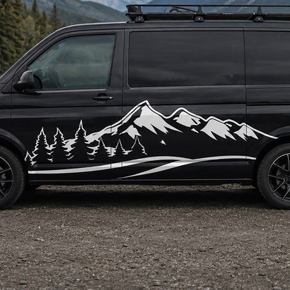 Mountain Forest VW Camper Graphics – Adventure Side Decals