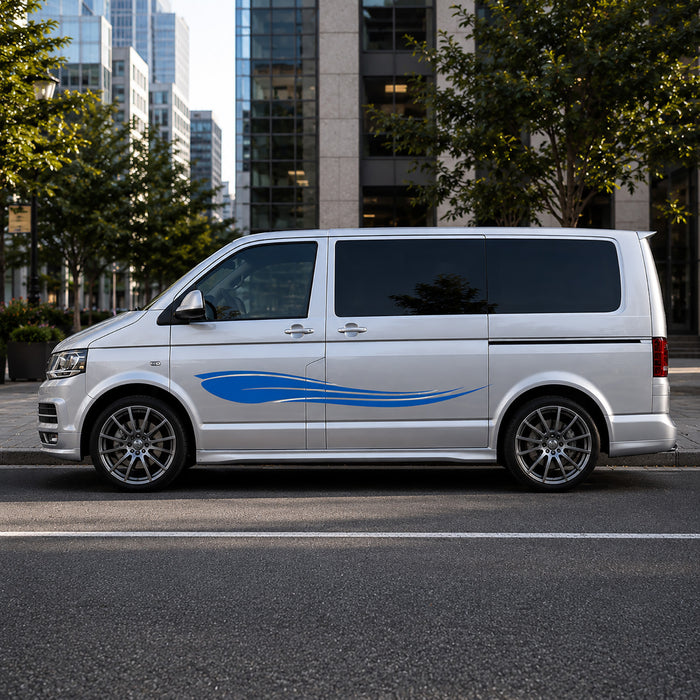 VW Transporter Wave Swoosh Side Stripe – Flowing Body Graphic Decal