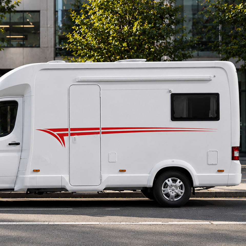 Sport Curve Motorhome Side Stripes – Campervan Vinyl Decals
