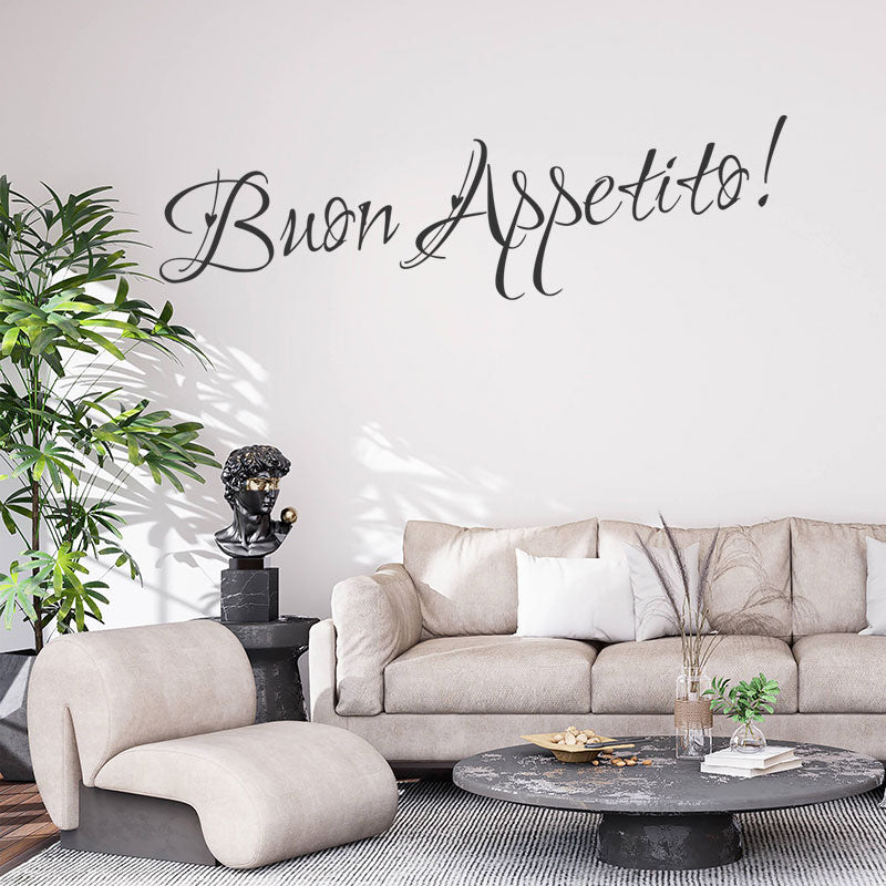 'Buon Appetito' Kitchen Wall Sticker - Italian Dining & Restaurant Decor