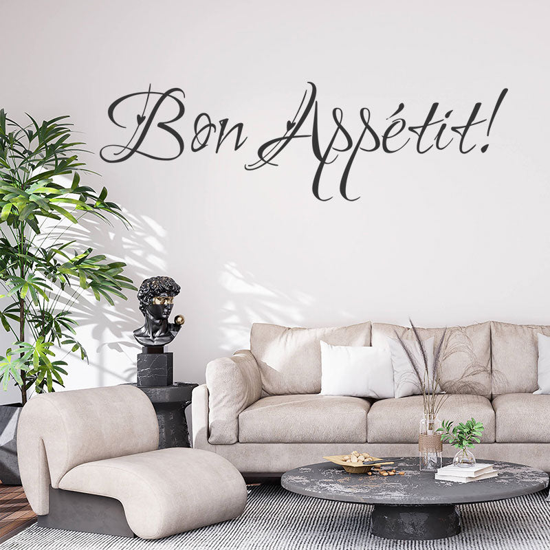 'Bon Appetit' Kitchen Wall Sticker - French Cafe & Restaurant Decor