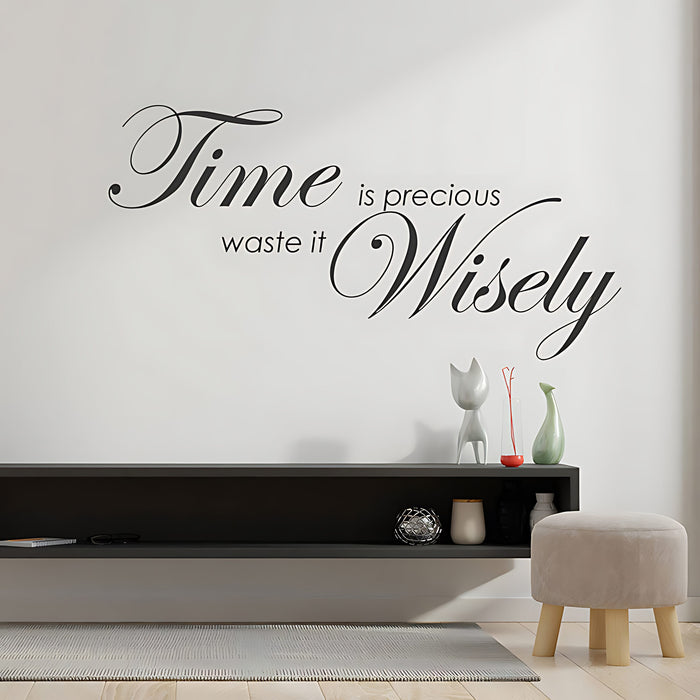 Time is Precious Wall Sticker - Motivational Decal