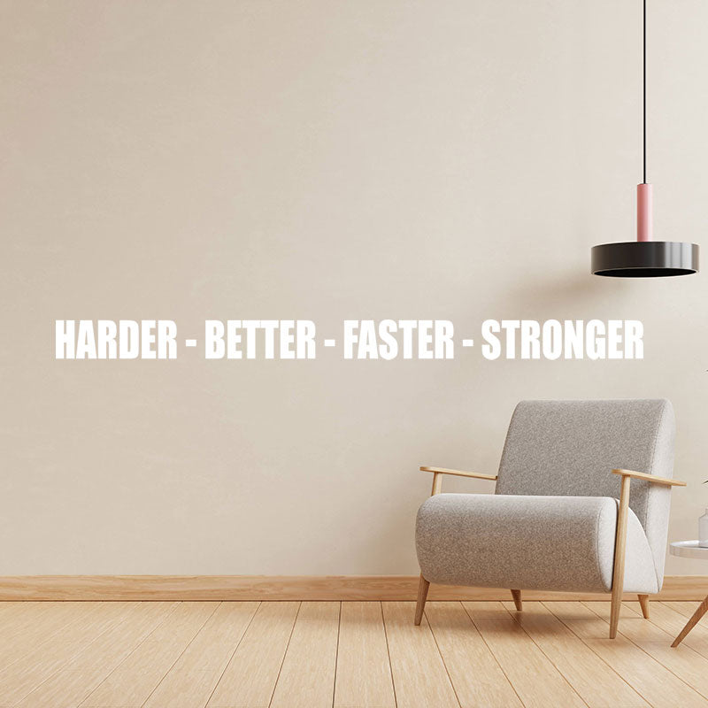 harder better faster stronger sports gym motivatio wall sticker