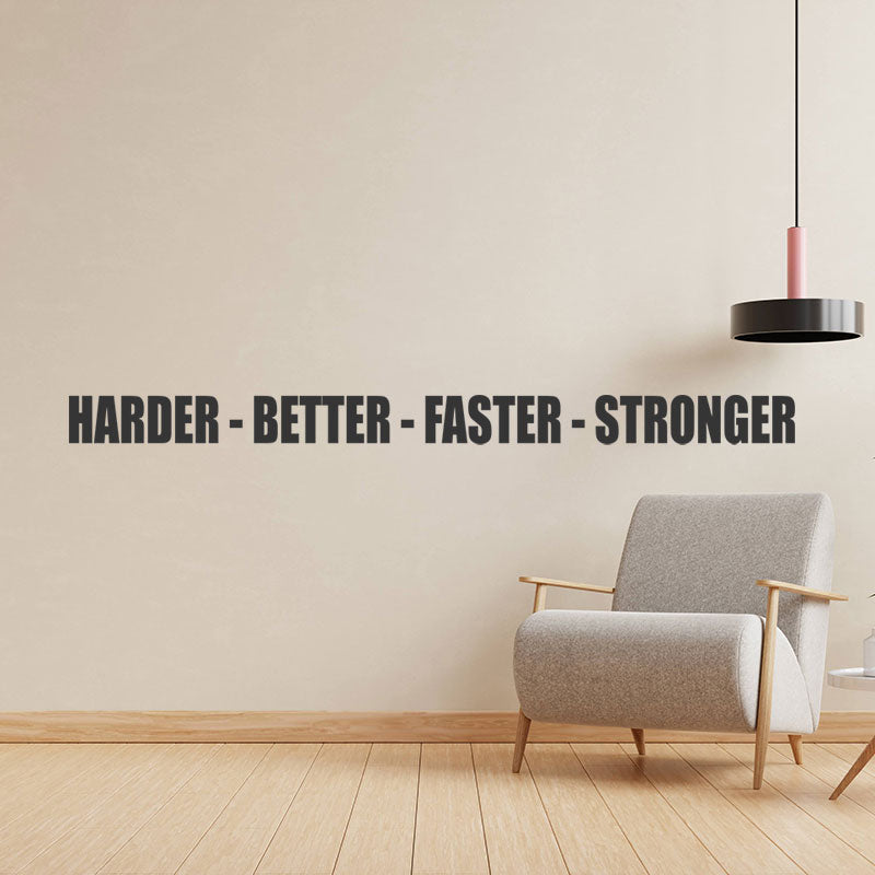 harder better faster stronger sports gym motivatio wall sticker