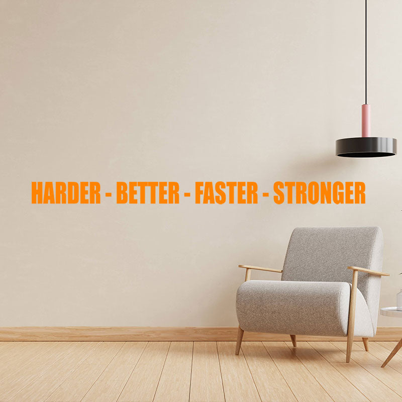 harder better faster stronger sports gym motivatio wall sticker