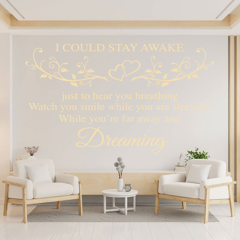 aerosmith wall sticker breathing quote bedroom