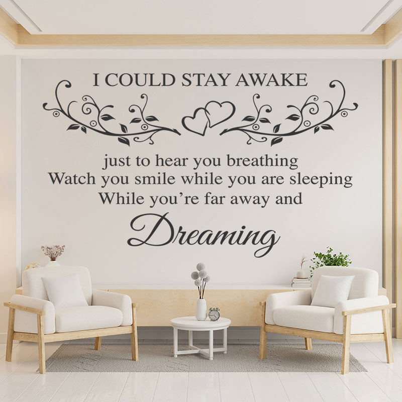 Aerosmith Wall Sticker - Breathing Quote Bedroom Romance Lyrics Music