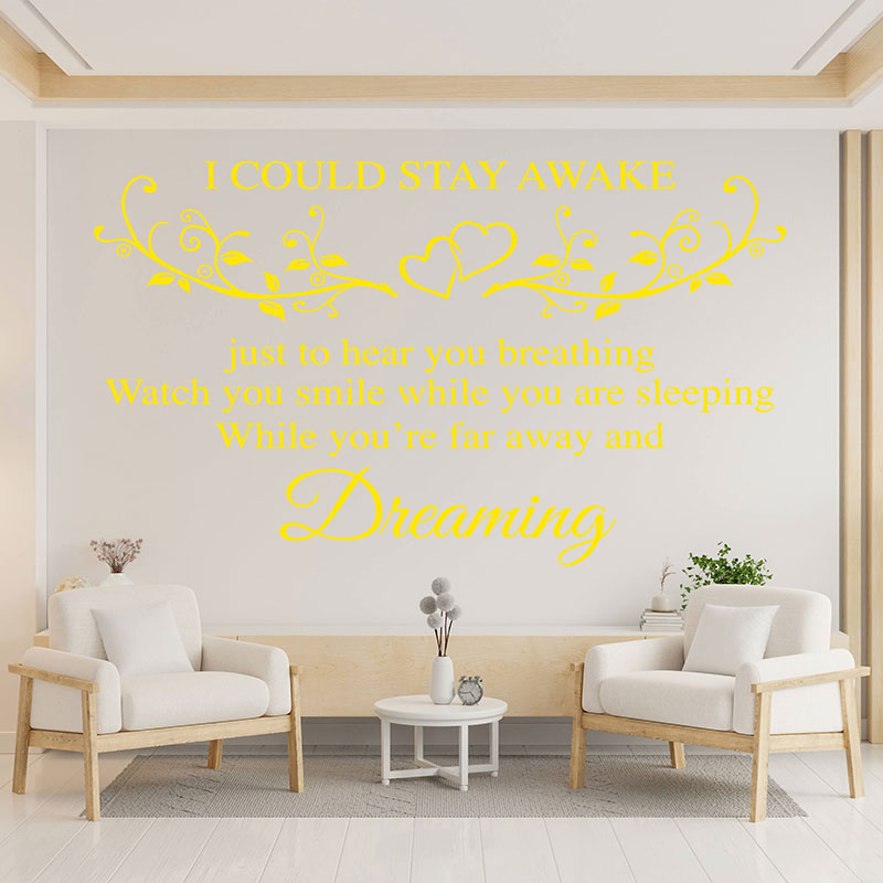 aerosmith wall sticker breathing quote bedroom