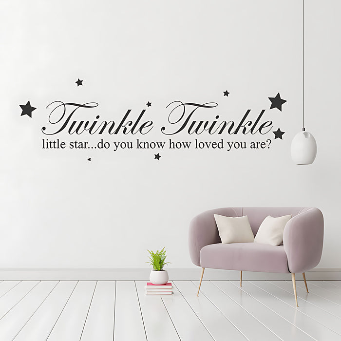 Twinkle Twinkle Star Wall Sticker - Nursery Decal
