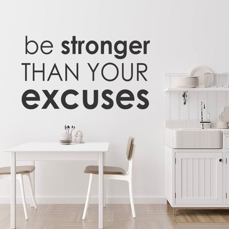 be stronger gym motivational sticker