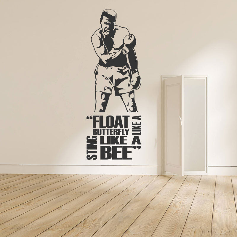 Muhammad Ali Wall Sticker - Cassius Clay Vinyl Art for Sports Fans