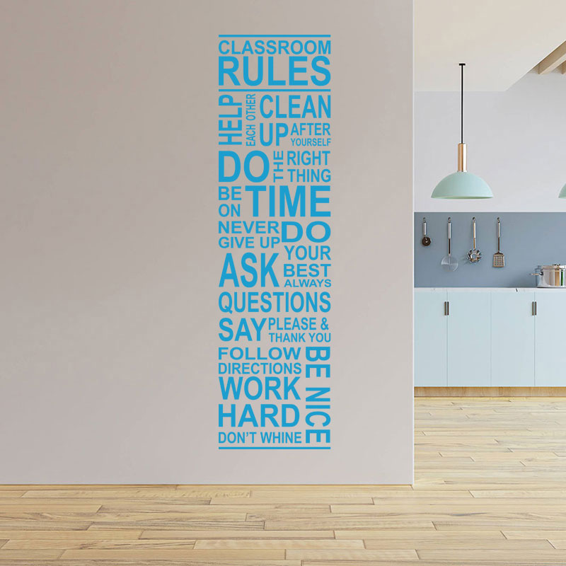 classroom rules wall sticker