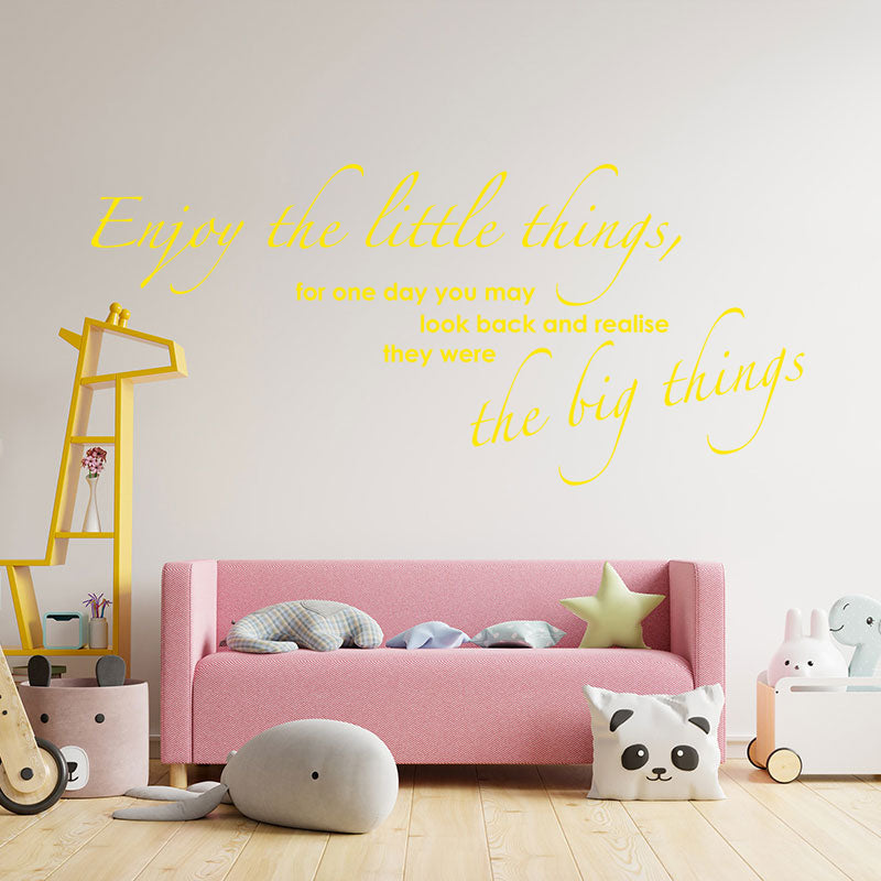 enjoy the little things wall sticker