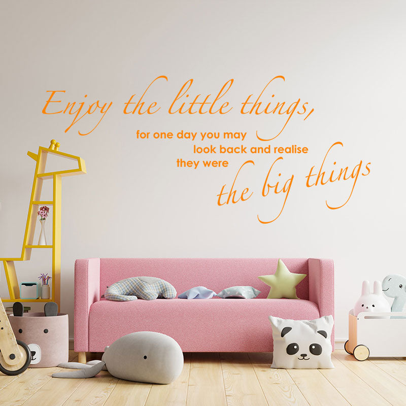 enjoy the little things wall sticker