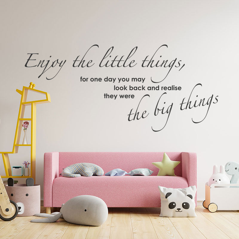 enjoy the little things wall sticker
