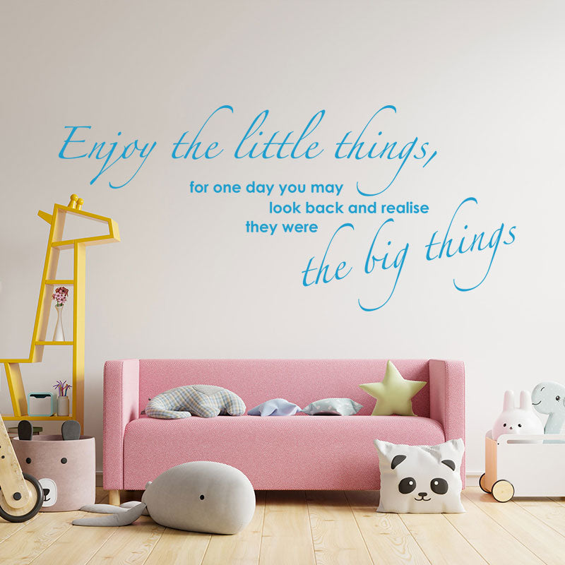 enjoy the little things wall sticker