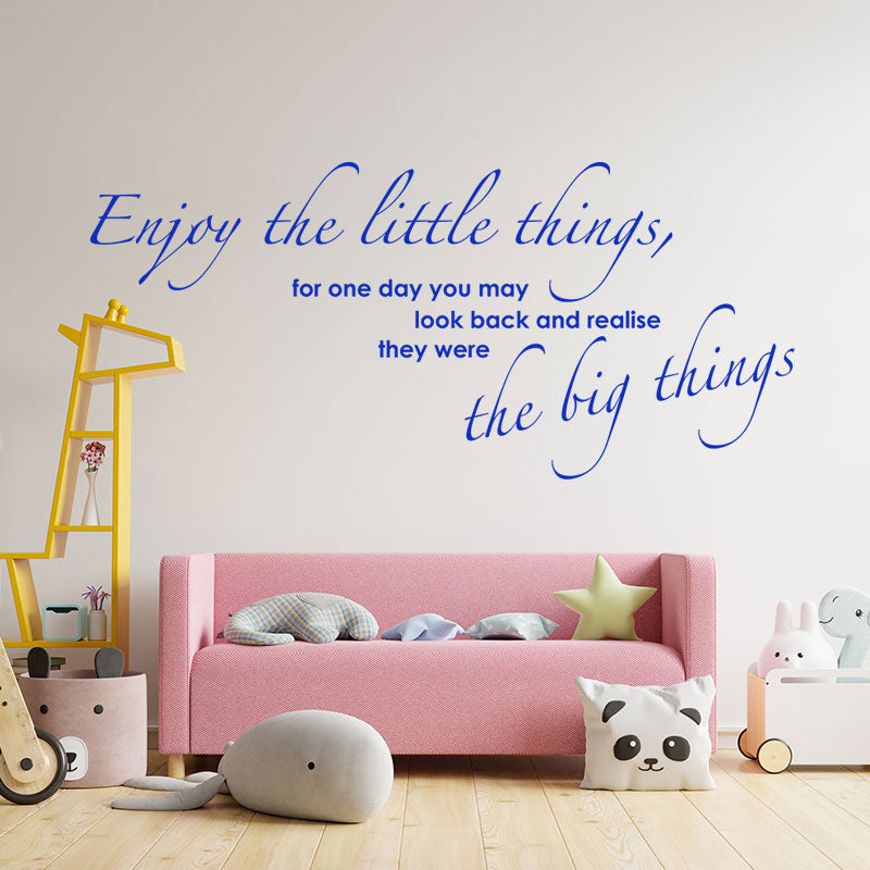enjoy the little things wall sticker