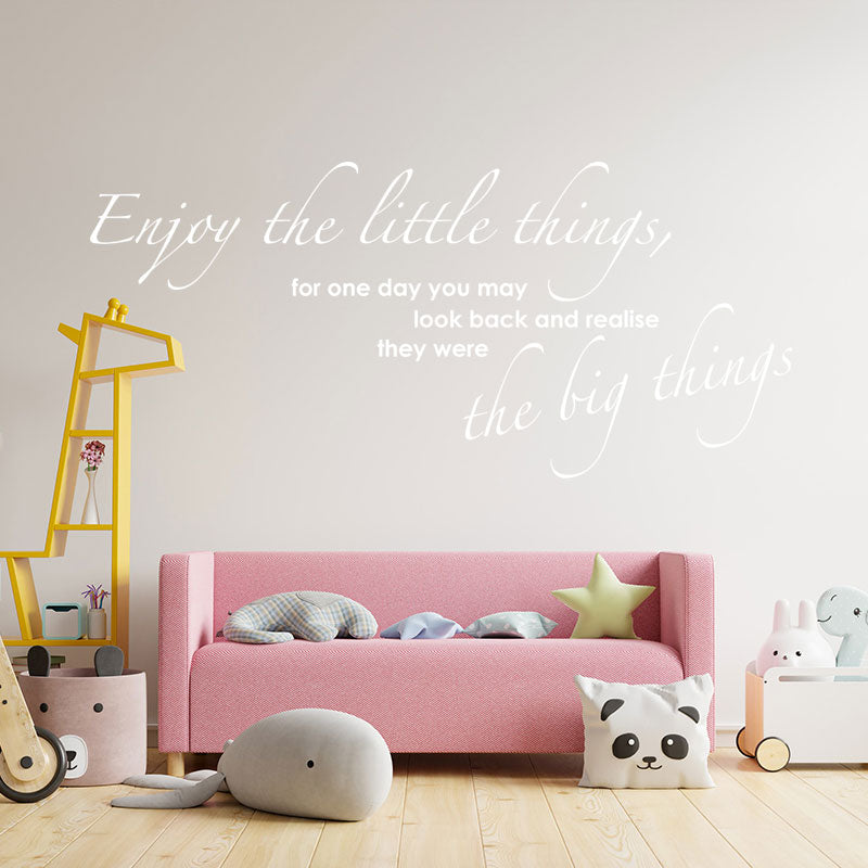 enjoy the little things wall sticker