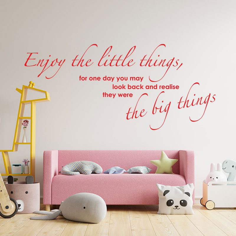 enjoy the little things wall sticker