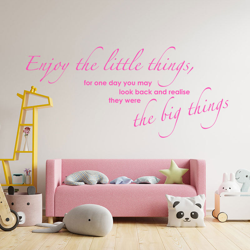 enjoy the little things wall sticker