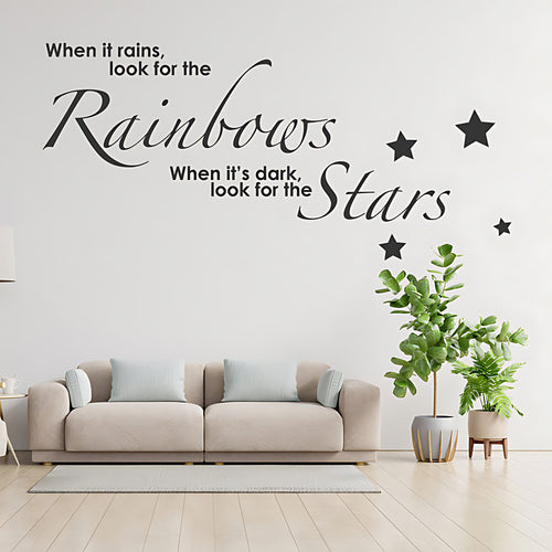When It Rains Look for Rainbows Wall Sticker