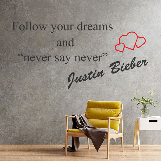 justin bieber wall sticker