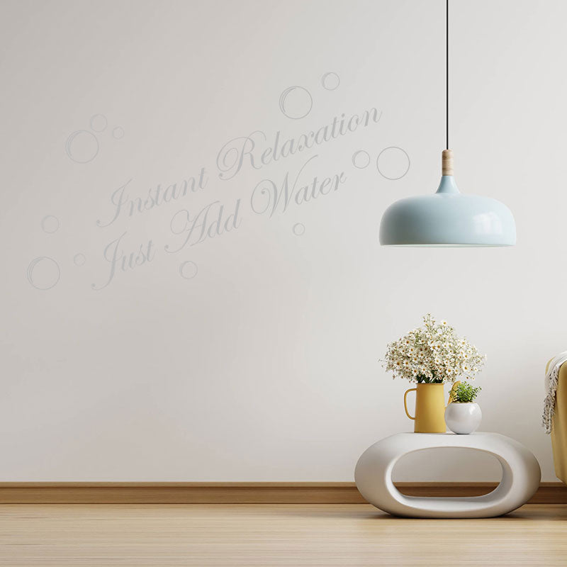 instant relaxation just add water bathroom wall sticker