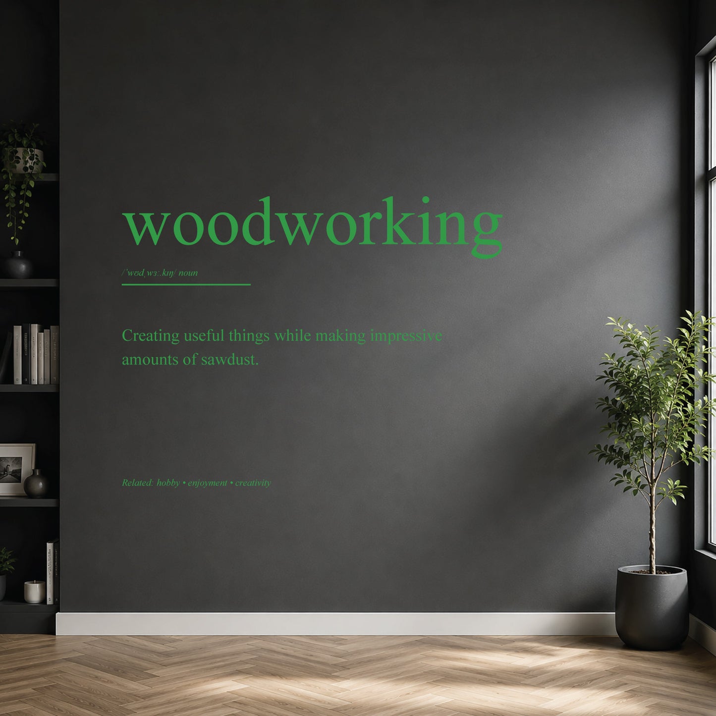 woodworking dictionary definition wall sticker