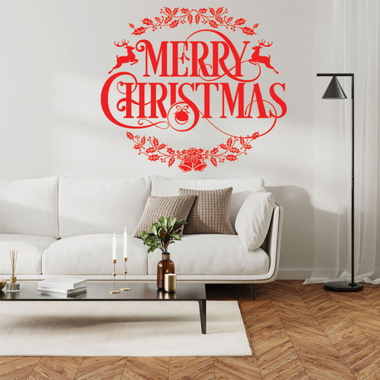 merry christmas stickers shop xmas sign
