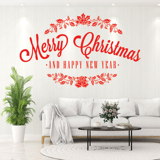 festive holiday tree wall sticker