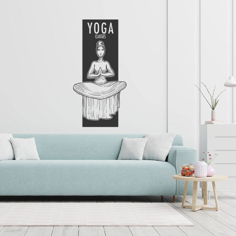 Yoga Wall Decal - Namaste Buddha Graphic for Tranquil Meditation Environments