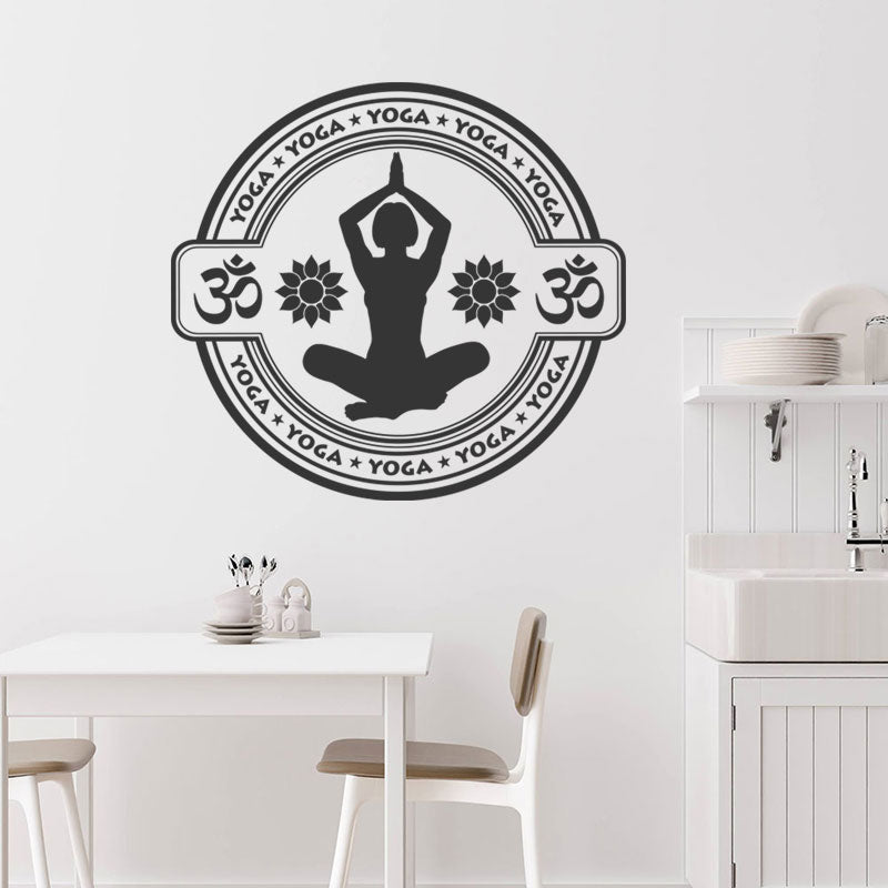 Yoga Wall Sticker - Meditation and Namaste Buddha Design for Spiritual Spaces