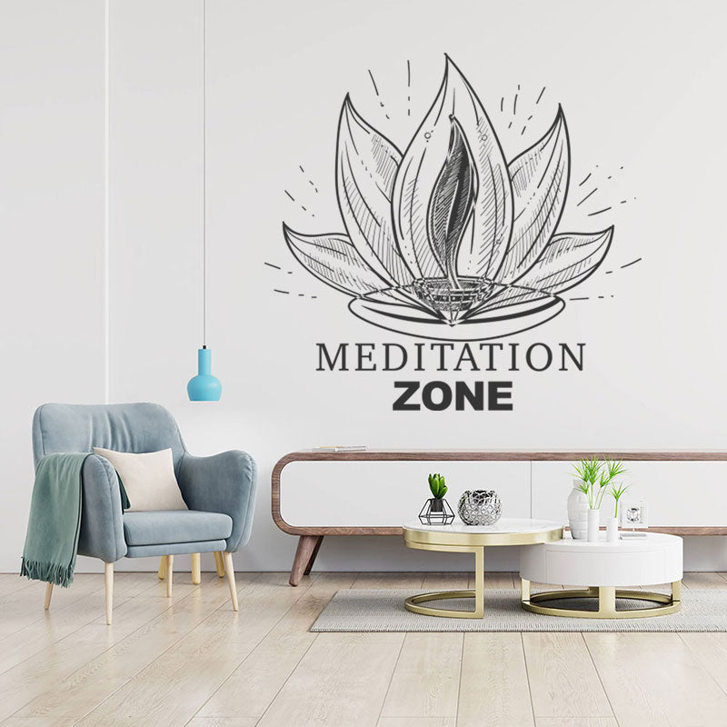 Peaceful Buddha Yoga Wall Sticker - Meditation and Spiritual Design for Your Home