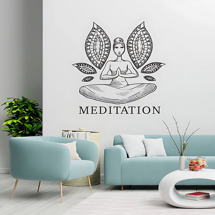 Tranquil Yoga Wall Sticker - Namaste Buddha Decal