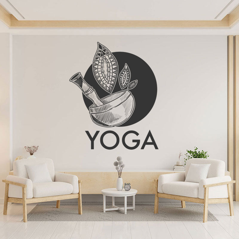 Calming Yoga Wall Sticker - Namaste and Buddha Design for Meditation Rooms